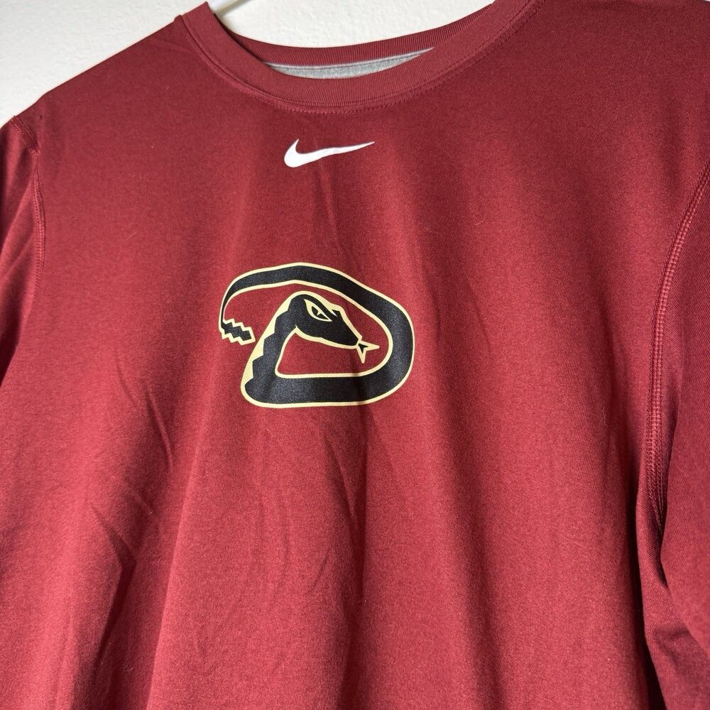 Arizona Diamondbacks Shirt Mens Medium Red MLB Baseball Dri-FIT Nike Tee T-Shirt - Picture 5 of 8